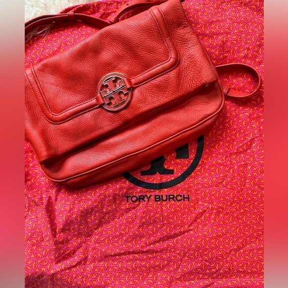 Tory Burch Amanda fold over bag crossbody or clutch gold hardware - Picture 3 of 9